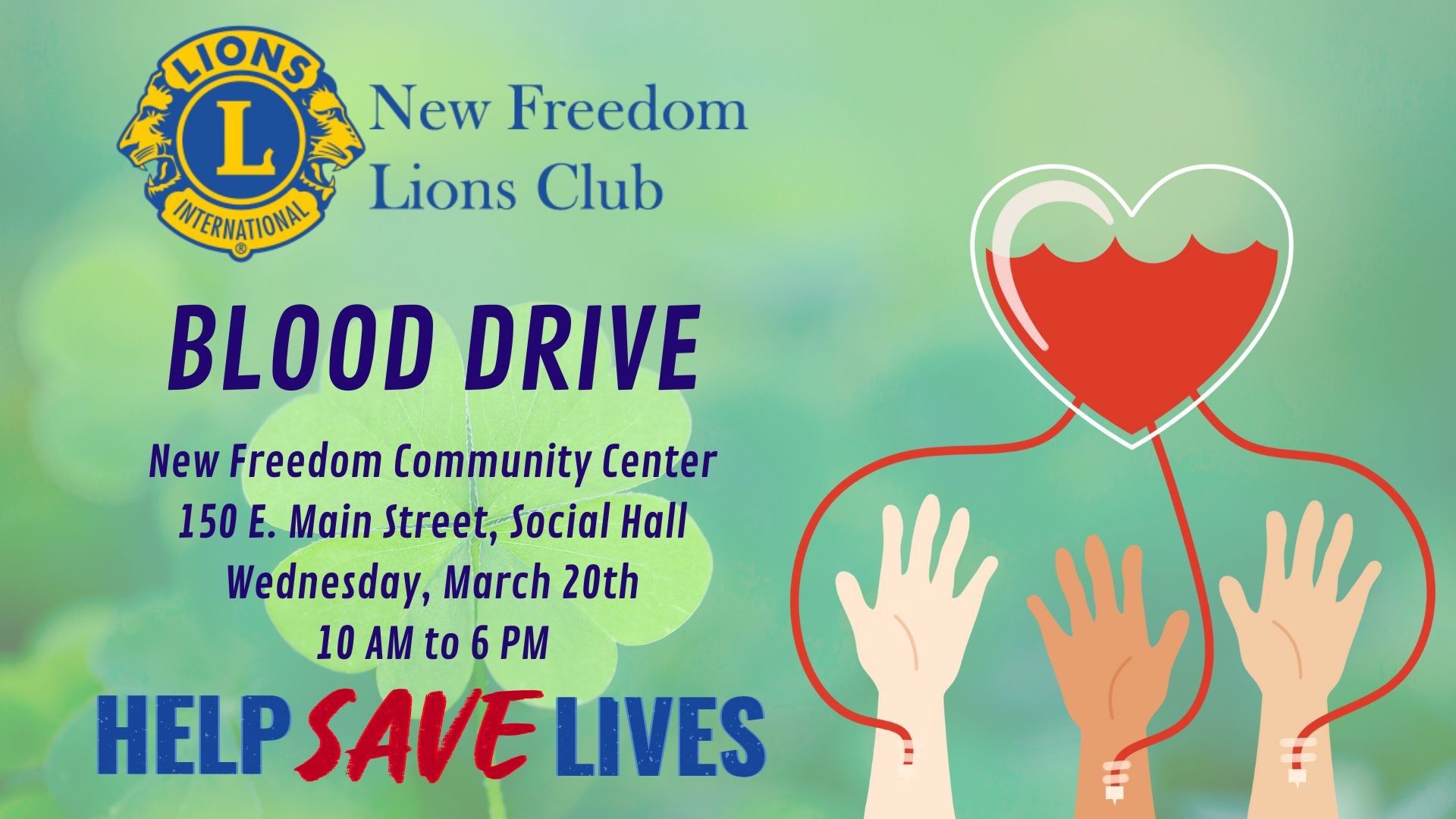 New Freedom Lions Blood Drive